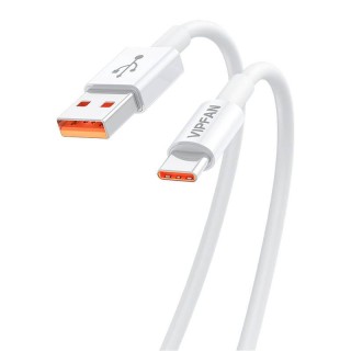 USB to USB-C cable VFAN X17, 6A, 1.2m (white)
