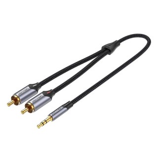 Cable Audio 2xRCA to 3.5mm Vention BCNBD 0.5m (grey)