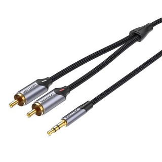 Cable Audio 2xRCA to 3.5mm Vention BCNBG 1.5m (grey)