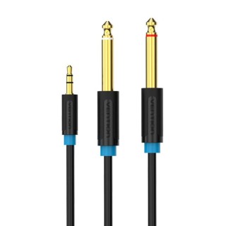 Audio Cable 3.5mm TRS to 2x 6.35mm Vention BACBH 2m (black)