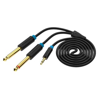 Audio Cable 3.5mm TRS to 2x 6.35mm Vention BACBG 1.5m (black)