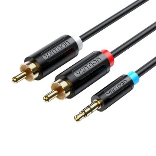 Cable Audio Adapter Cable 3.5mm Male to 2x Male RCA Vention BCLBJ 5m Black