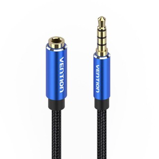 Cable Audio TRRS 3.5mm Male to 3.5mm Female Vention BHCLJ 5m Blue