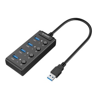 Orico  USB 3.0. Hub with switches, 4x USB (black)