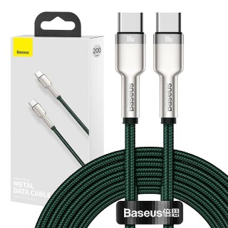 Cable USB-C to USB-C Baseus Cafule, 100W, 2m (green)