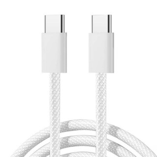 Joyroom S-A45 USB-C to USB-C cable, 60W, braided, 1m (white)