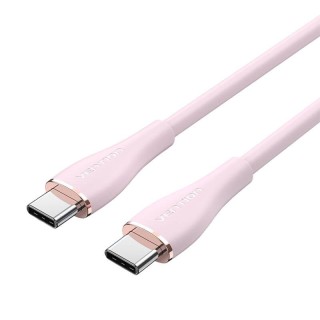 USB-C 2.0 to USB-C Cable Vention TAWPF 1m, PD 100W, Pink Silicone