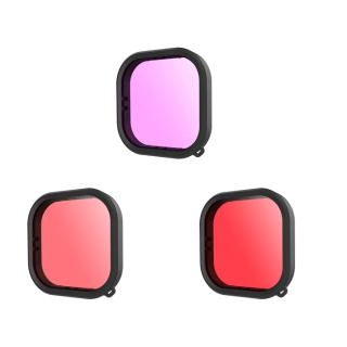 Lens waterproof filter set Telesin for GoPro Hero 9 / Hero 10 / Hero 11 / Hero 12 (GP-FLT-904)