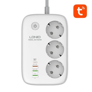 Smart Wi-Fi power strip LDNIO SEW3452, Tuya (white)