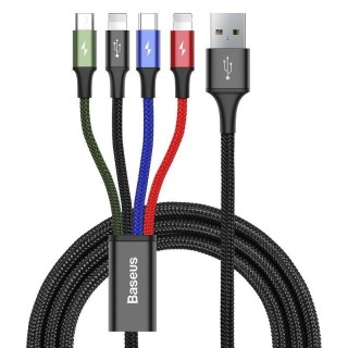 Tahvelarvutid ja tarvikud // USB kaablid // Kabel usb 4w1 na 2x lightning, usb-c, micro usb baseus fast 3,5a 1.2m