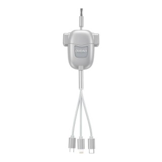 USB cable Dudao L8PRO 3-in-1 USB-C / Lightning / Micro 3A, 1.1m (silver)