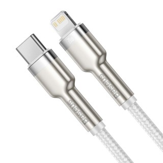 Cable USB C plug  to iP Lightning PD 18W 1m White Baseus