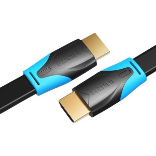 Flat HDMI Cable Vention VAA-B02-L075, 0.75m, 4K 60Hz (Black)