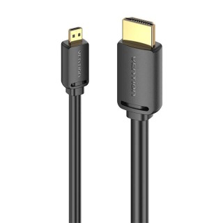 HDMI-D Male to HDMI-A Male Cable Vention AGIBH 2m, 4K 60Hz (Black)