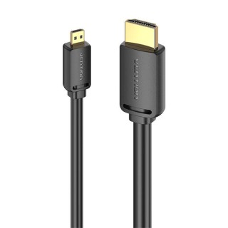 HDMI-D Male to HDMI-A Male Cable Vention AGIBI 3m, 4K 60Hz (Black)