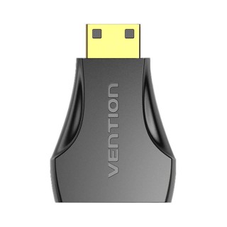 Adapter Mini HDMI Male to HDMI Female Vention AISB0 4K 30Hz (Black)