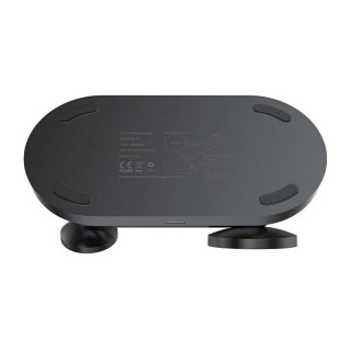 Qi 3in1 wireless charger Acefast E9 15W, MagSafe (black)