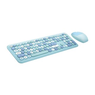 Wireless keyboard + mouse set MOFII 666 2.4G (Blue)