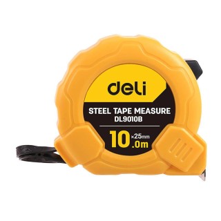 Steel Measuring Tape 10m/25mm Deli Tools EDL9010B (yellow)