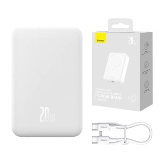 Powerbank Baseus Magnetic Mini 20000mAh, USB-C 20W MagSafe (white)