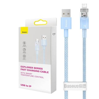 Fast Charging cable Baseus USB-A to Lightning  Explorer Series 2m, 2.4A (blue)