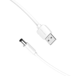 Power Cable USB 2.0 to DC 5.5mm Barrel Jack 5V Vention CEYWF 1m (white)
