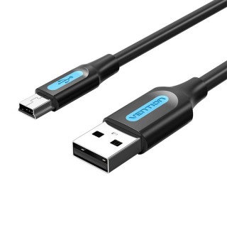 USB 2.0 A to Mini-B cable Vention COMBC 0.25m Black PVC