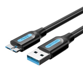 USB 3.0 A to Micro-B cable Vention COPBF 2A 1m Black PVC