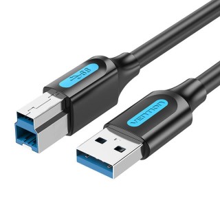 USB 3.0 A to B print cable Vention COOBI 2A 3m Black PVC