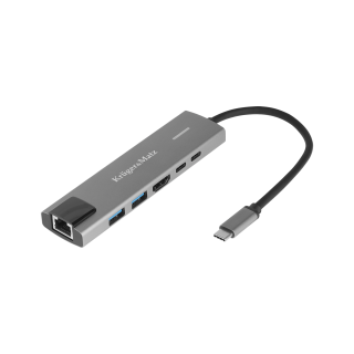 Laptops, notebooks, accessories // USB Hubs | USB Docking Station // Adapter (HUB) USB typu C na HDMI/2x USB3.0/2x USB typu C/RJ45
