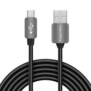 Planšetdatori un aksesuāri // USB Kabeļi // Kabel USB - micro USB wtyk-wtyk 1.0m Kruger&amp;Matz