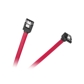 Accessories // Internal PC Cables // Kabel SATA  wtyk prosty - wtyk kątowy 0.5m
