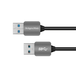 Tietokoneen osia ja lisävarusteita // PC/USB/LAN-kaapelit // Kabel USB3.0 wtyk - wtyk  1m Kruger&amp;Matz