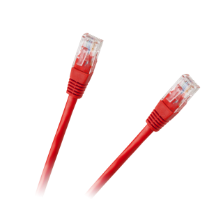 LAN Data Network // Network patch cords // Patchcord kabel UTP 8c wtyk-wtyk 1.0m CCA czerwony  cat.6e