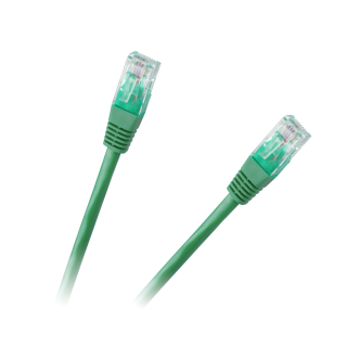 LAN tinklai // Komutaciniai - jungiamieji laidai // Patchcord kabel UTP 8c wtyk-wtyk 1.5m CCA zielony