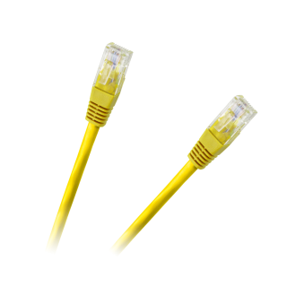 LAN datortīkli // Savienotājvadi (patch cords) Datortīkliem | LAN komutācijas kabeļi // Patchcord kabel UTP 8c wtyk-wtyk 1,5m CCA żółty  cat.6e