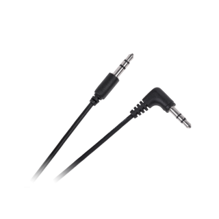 Koaksialinių kabelių sistemos // HDMI, DVI, AUDIO jungiamieji laidai ir priedai // Kabel JACK 3.5 wtyk - JACK 3.5 wtyk 0.5m kątowo-prosty Cabletech standard