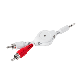 Koaksiaalvõrgud // HDMI, DVI, AUDIO ühenduskaablid ja tarvikud // Kabel Jack 3,5 - 2 RCA zwijany 0,8m