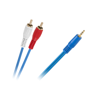 Koaksiālo kabeļi 75 Ohm, 50 Ohm un Televīzijas aksesuāri // HDMI, DVI, Audio savienotājkabeļi un aksesuāri // Kabel JACK 3,5-2 x RCA NIEB.4MM 1,8M