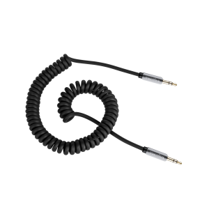 Koaksiālo kabeļi 75 Ohm, 50 Ohm un Televīzijas aksesuāri // HDMI, DVI, Audio savienotājkabeļi un aksesuāri // Kabel stereo jack 3.5  wtyk - wtyk  1.5m Kruger&amp;Matz  kabel sprężynka