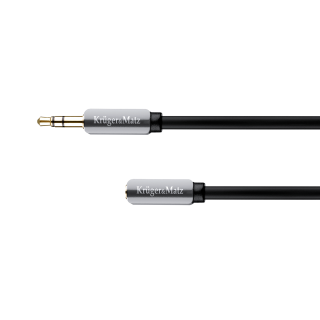 Coaxial cable networks // HDMI, DVI, AUDIO connecting cables and accessories // Kabel wtyk - gniazdo  jack 3.5  stereo 3.0m Kruger&amp;Matz