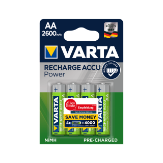 Baterijas, akumulatori, barošanas bloki un adapteri // Baterijas un lādētāji uz pasūtījumu // Akumulator VARTA AA 2600mAh 4szt./bl.