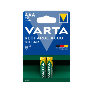 Baterijas, akumulatori, barošanas bloki un adapteri // Baterijas un lādētāji uz pasūtījumu // Akumulator VARTA AAA NiMH 550mAh SOLAR
