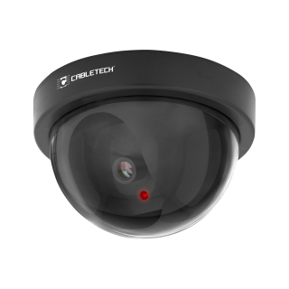 Videonovērošanas kameru sistēmas // Kameru aksesuārs // Atrapa kamery kopułkowej z LED DK-2 Cabletech