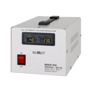 Uninterruptible Power Supply Units (UPS) systems, Saules Enerģija // Voltage stabilizers // Automatyczny stabilizator napięcia  KEMOT MSER-500 (500 VA, serwomotor)