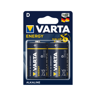 Baterijas, akumulatori, barošanas bloki un adapteri // Baterijas un lādētāji uz pasūtījumu // Bateria alkaliczna VARTA LR20 ENERGY 2szt./bl.
