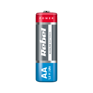 Baterijas, akumulatori, barošanas bloki un adapteri // Baterijas un lādētāji uz pasūtījumu // Baterie alkaliczne REBEL LR6 4szt/bl.