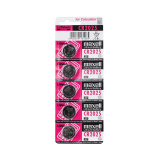 Baterijas, akumulatori, barošanas bloki un adapteri // Baterijas un lādētāji uz pasūtījumu // Bateria MAXELL CR2025 5szt./blist.