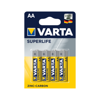 Baterijas, akumulatori, barošanas bloki un adapteri // Baterijas un lādētāji uz pasūtījumu // Bateria VARTA R06 SUPERLIFE 4szt./bl.