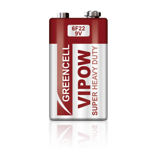 Baterijas, akumulatori, barošanas bloki un adapteri // Baterijas un lādētāji uz pasūtījumu // Baterie cynkowo węglowe VIPOW 6F22